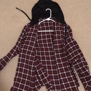 American eagle hoodie flannel